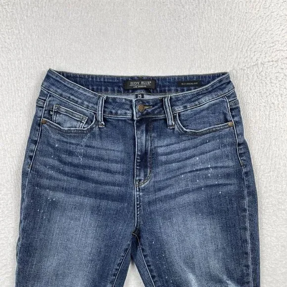Judy Blue Jeans Womens 29 Blue Denim Stretch Boyfriend Fit‎ Casual Ladies Pants - Picture 9 of 16